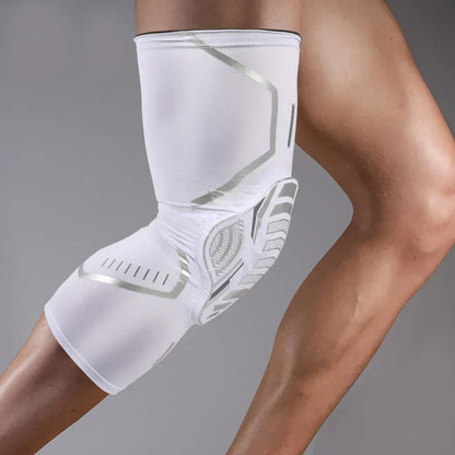 Close-up of the ExoKnee sleeve knit fabric and anti-slip grip band